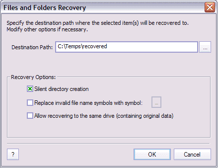 Files and Folders Recovery