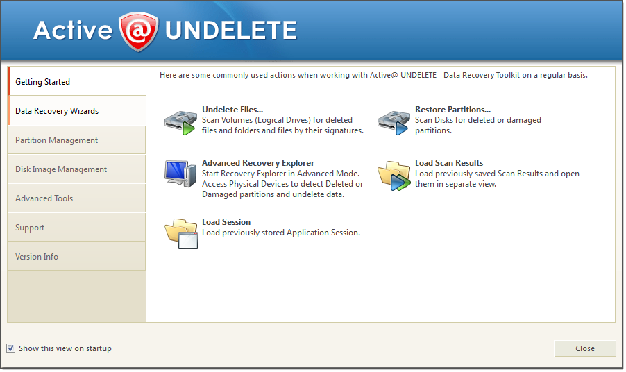 Default welcome view