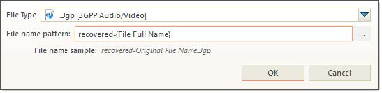 File Name Patterns dialog