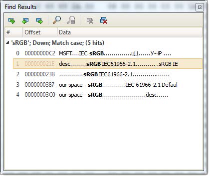 Find results in Disk Editor