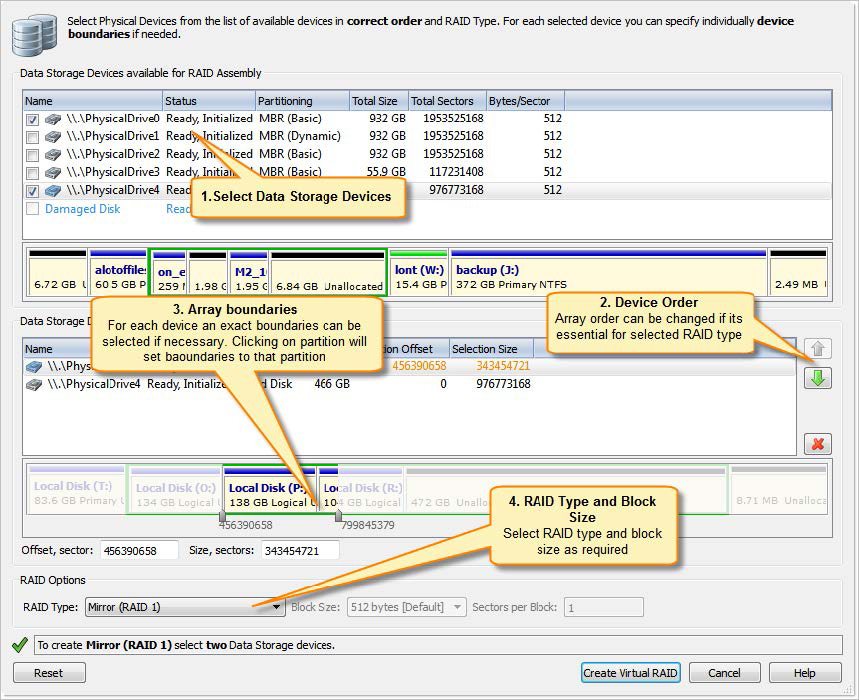 Virtual RAID item in Recovery Explorer. Active@ UNDELETE