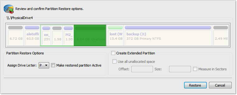 Disk Scan dialog. Active@ UNDELETE