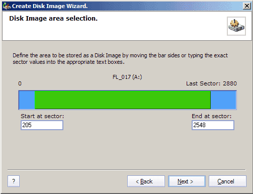 Select Area of a Disk