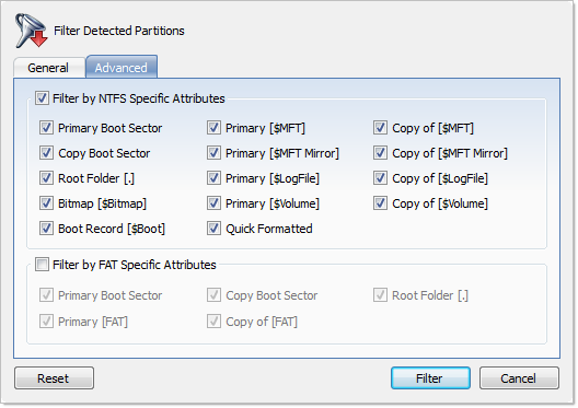 Filter by Partition File System