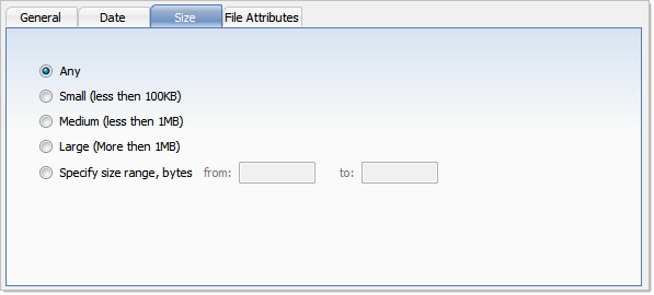 File Size Criteria