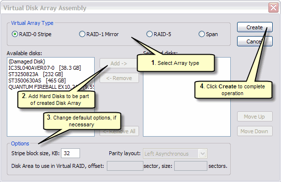 Assemble Virtual Disk Array