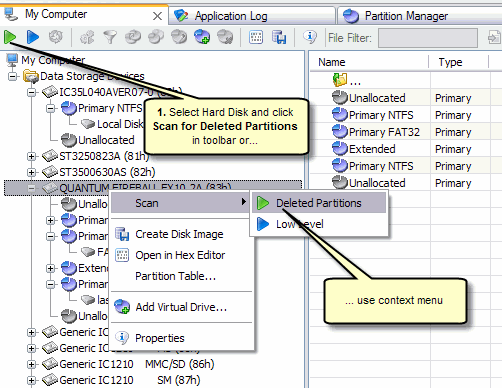 Select Hard Disk to scan